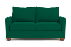 Tuxedo Apartment Size Sofa :: Leg Finish: Pecan / Size: Apartment Size - 69"w