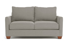 Tuxedo Apartment Size Sleeper Sofa Bed :: Leg Finish: Pecan / Sleeper Option: Deluxe Innerspring Mattress