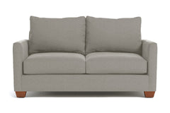 Tuxedo Twin Size Sleeper Sofa Bed :: Leg Finish: Pecan / Sleeper Option: Deluxe Innerspring Mattress