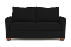 Tuxedo Apartment Size Sleeper Sofa Bed:: Leg Finish: Pecan / Sleeper Option: Memory Foam Mattress