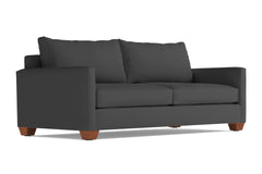 Tuxedo Queen Size Sleeper Sofa Bed :: Leg Finish: Pecan / Sleeper Option: Deluxe Innerspring Mattress