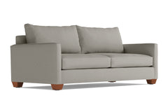 Tuxedo Queen Size Sleeper Sofa Bed :: Leg Finish: Pecan / Sleeper Option: Deluxe Innerspring Mattress