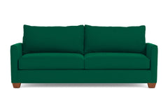 Tuxedo Queen Size Sleeper Sofa Bed :: Leg Finish: Pecan / Sleeper Option: Memory Foam Mattress