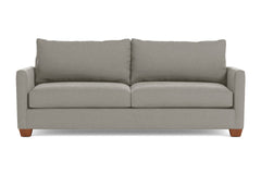 Tuxedo Queen Size Sleeper Sofa Bed :: Leg Finish: Pecan / Sleeper Option: Deluxe Innerspring Mattress