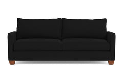 Tuxedo Queen Size Sleeper Sofa Bed :: Leg Finish: Pecan / Sleeper Option: Deluxe Innerspring Mattress