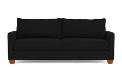 Tuxedo Queen Size Sleeper Sofa Bed :: Leg Finish: Pecan / Sleeper Option: Memory Foam Mattress