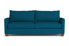 Tuxedo Queen Size Sleeper Sofa Bed :: Leg Finish: Pecan / Sleeper Option: Memory Foam Mattress