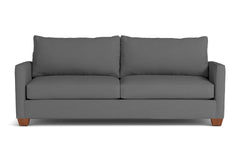 Tuxedo Queen Size Sleeper Sofa Bed :: Leg Finish: Pecan / Sleeper Option: Memory Foam Mattress