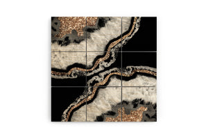 Yin Yang Agate Glitter Glam Wall Mural by Anitas Bellas Artwork