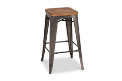 Grand Metal Counter Stool- Set of 4 GUNMETAL - Apt2B