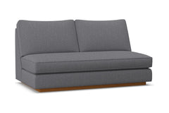 Harper Armless Apartment Size Sofa w/ Benchseat :: Leg Finish: Pecan