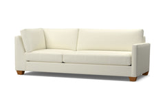 Tuxedo Right Arm Corner Sofa :: Leg Finish: Pecan / Configuration: RAF - Chaise on the Right