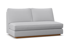 Harper Armless Apartment Size Sofa w/ Benchseat :: Leg Finish: Pecan