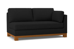 Avalon Right Arm Apartment Size Sofa :: Leg Finish: Pecan / Configuration: RAF - Chaise on the Right