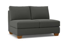 Tuxedo Armless Loveseat :: Leg Finish: Pecan