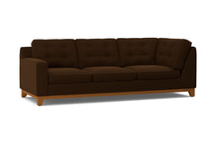 Brentwood Left Arm Corner Sofa :: Leg Finish: Pecan / Configuration: LAF - Chaise on the Left