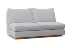 Harper Armless Apartment Size Sofa :: Leg Finish: Pecan