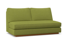 Harper Armless Apartment Size Sofa w/ Benchseat :: Leg Finish: Pecan