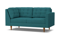 Logan Right Arm Corner Apt Size Sofa :: Leg Finish: Pecan / Configuration: RAF - Chaise on the Right
