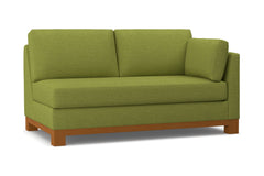 Avalon Right Arm Apartment Size Sofa :: Leg Finish: Pecan / Configuration: RAF - Chaise on the Right