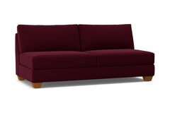 Tuxedo Armless Sofa :: Leg Finish: Pecan