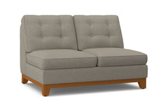 Brentwood Armless Loveseat :: Leg Finish: Pecan