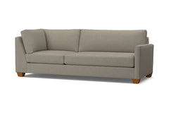 Tuxedo Right Arm Corner Sofa :: Leg Finish: Pecan / Configuration: RAF - Chaise on the Right