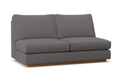 Harper Armless Apartment Size Sofa :: Leg Finish: Pecan