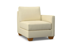 Tuxedo Right Arm Chair :: Leg Finish: Pecan / Configuration: RAF - Chaise on the Right