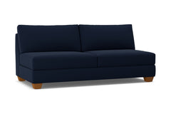 Tuxedo Armless Sofa :: Leg Finish: Pecan