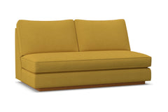 Harper Armless Apartment Size Sofa w/ Benchseat :: Leg Finish: Pecan