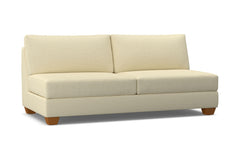 Tuxedo Armless Sofa :: Leg Finish: Pecan