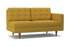 Logan Right Arm Apartment Size Sofa :: Leg Finish: Pecan / Configuration: RAF - Chaise on the Right