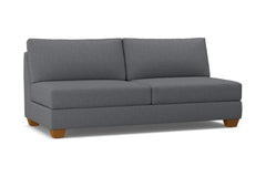 Tuxedo Armless Sofa :: Leg Finish: Pecan