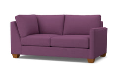 Tuxedo Right Arm Corner Loveseat :: Leg Finish: Pecan / Configuration: RAF - Chaise on the Right