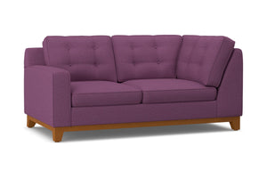 Brentwood Left Arm Corner Loveseat :: Leg Finish: Pecan / Configuration: LAF - Chaise on the Left