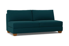 Tuxedo Armless Sofa :: Leg Finish: Pecan