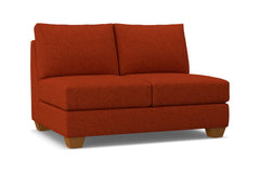 Tuxedo Armless Loveseat :: Leg Finish: Pecan