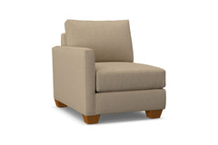 Tuxedo Left Arm Chair :: Leg Finish: Pecan / Configuration: LAF - Chaise on the Left