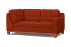 Brentwood Right Arm Corner Loveseat :: Leg Finish: Pecan / Configuration: RAF - Chaise on the Right