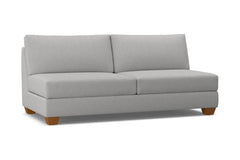 Tuxedo Armless Sofa :: Leg Finish: Pecan