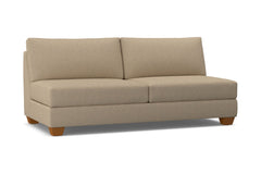 Tuxedo Armless Sofa :: Leg Finish: Pecan