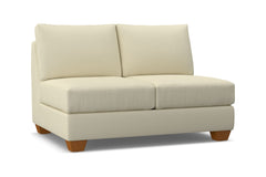 Tuxedo Armless Loveseat :: Leg Finish: Pecan