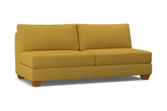 Tuxedo Armless Sofa :: Leg Finish: Pecan