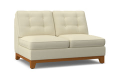 Brentwood Armless Loveseat :: Leg Finish: Pecan