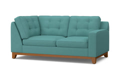 Brentwood Right Arm Corner Loveseat :: Leg Finish: Pecan / Configuration: RAF - Chaise on the Right