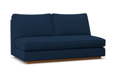 Harper Armless Apartment Size Sofa w/ Benchseat :: Leg Finish: Pecan