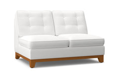 Brentwood Armless Loveseat :: Leg Finish: Pecan