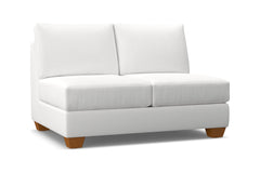 Tuxedo Armless Loveseat :: Leg Finish: Pecan