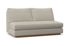 Harper Armless Apartment Size Sofa w/ Benchseat :: Leg Finish: Pecan